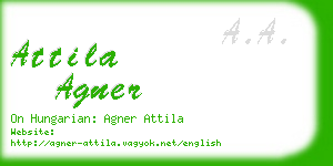attila agner business card